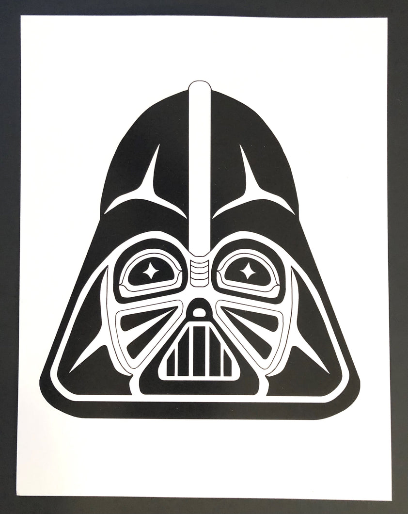 Tlingitized Darth Vader Print